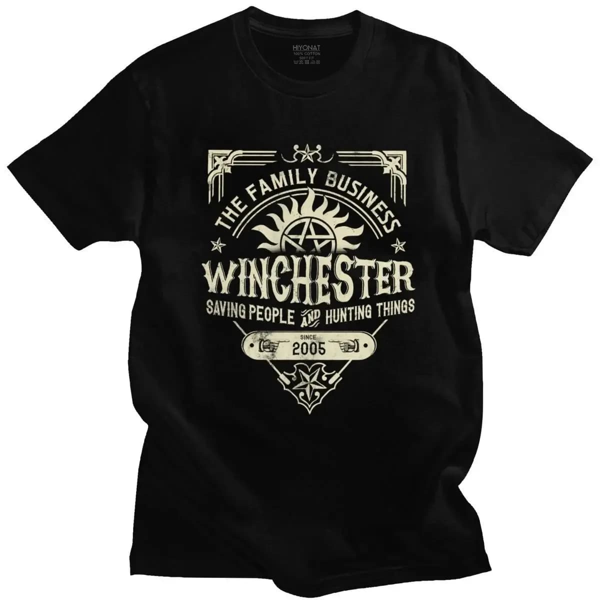 T-shirt de la série TV Hip Hop Supernatural Winchester Business Y2k Nouveau design T-shirt décontrac