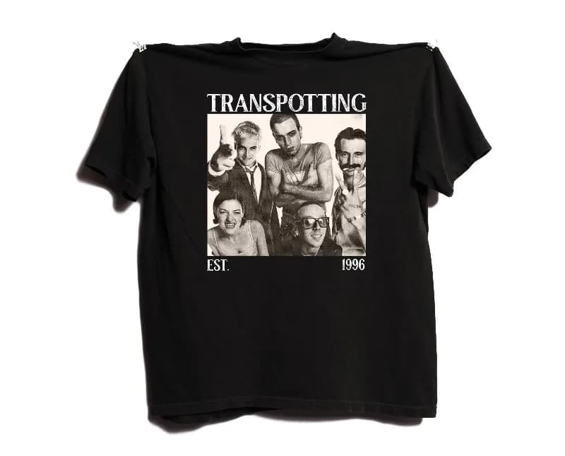 T-shirt Trainspotting Vintage Comfort Colors, T-shirt rétro des années 90, T-shirt d'été ample et re