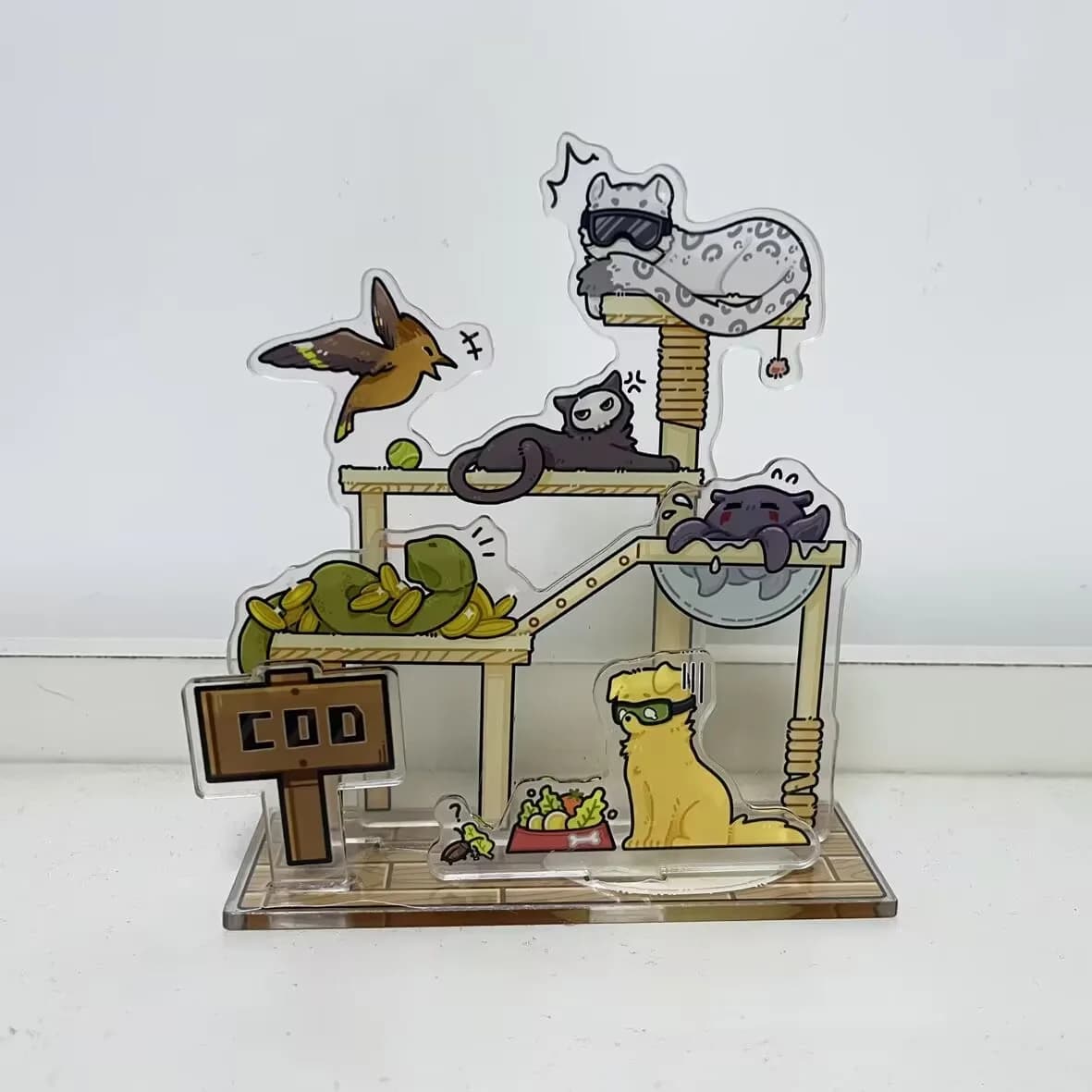 Call of Duty, tige périphérique de jeu, décoration de bureau en acrylique de haut niveau d'apparence