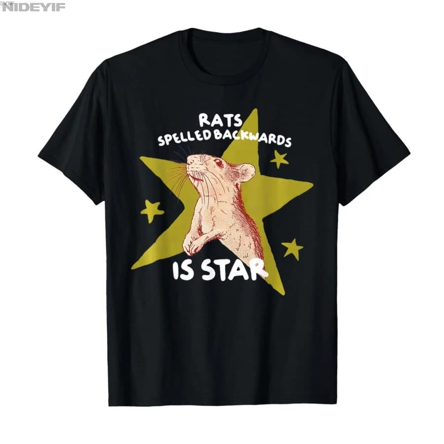 T-shirt pour femme avec motif 'Rats Spelled Backwards Is Star' (Meme Rat), pour les amoureux des rat