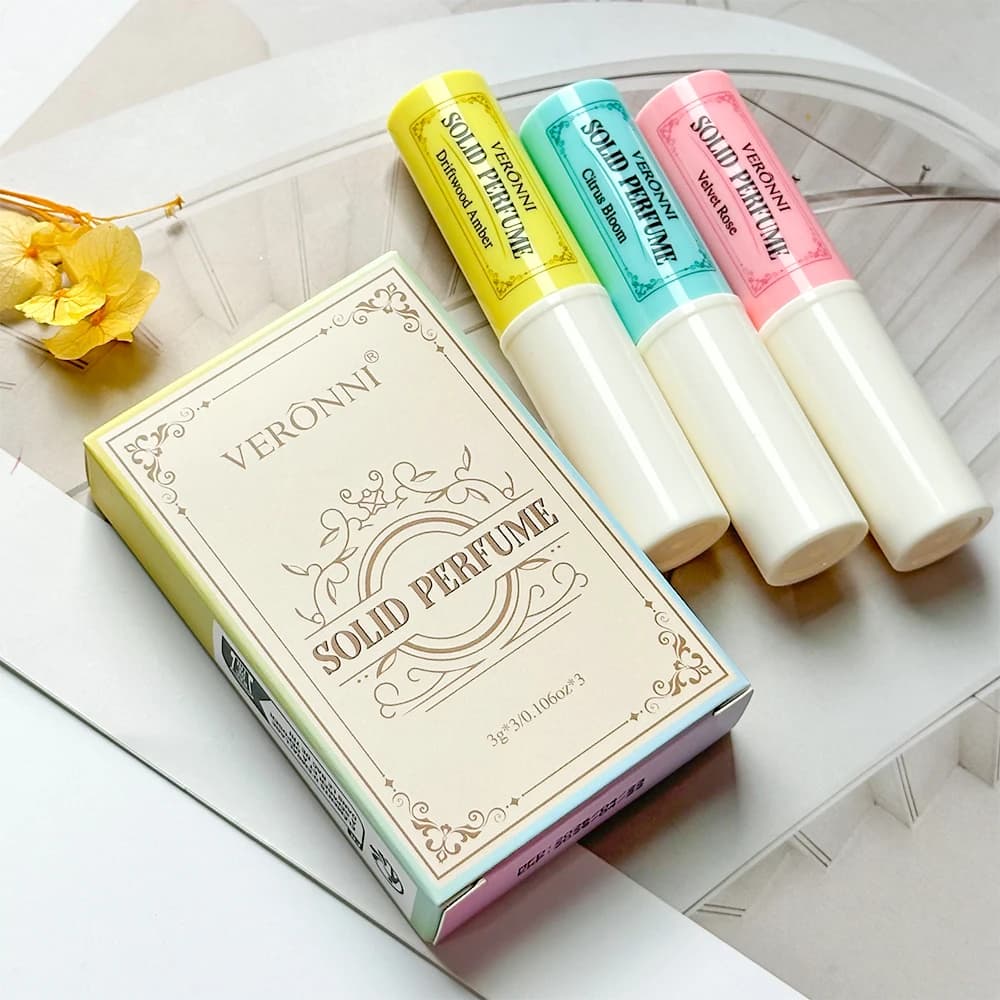 3 bâtons de parfum solides - Parfum longue durée, naturel et frais, baume solide portable pour les r