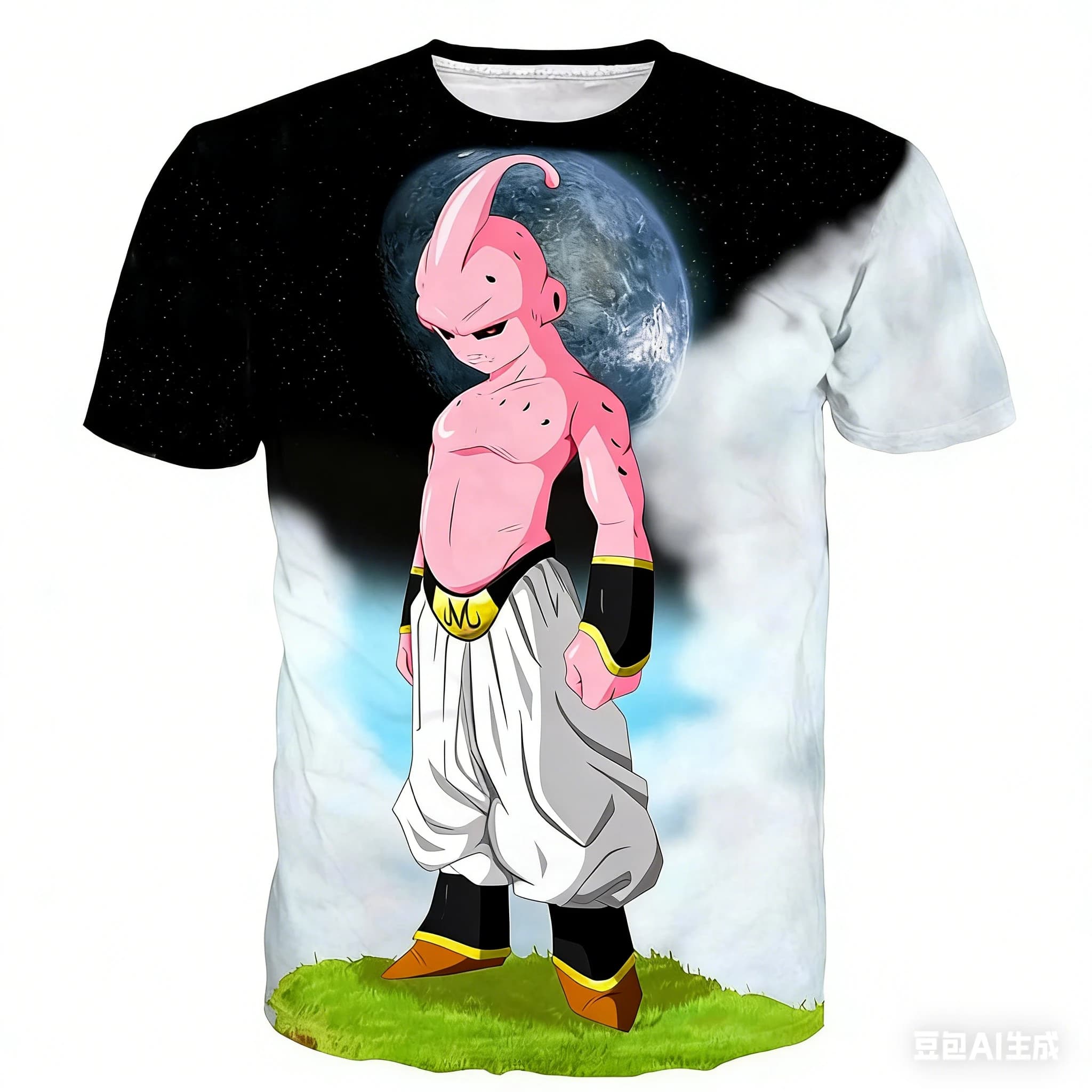 T-shirt imprimé 3D Dragon Ball Z Anime Japonais Kid Buu Galaxy Hipster, vêtements de cosplay tendanc