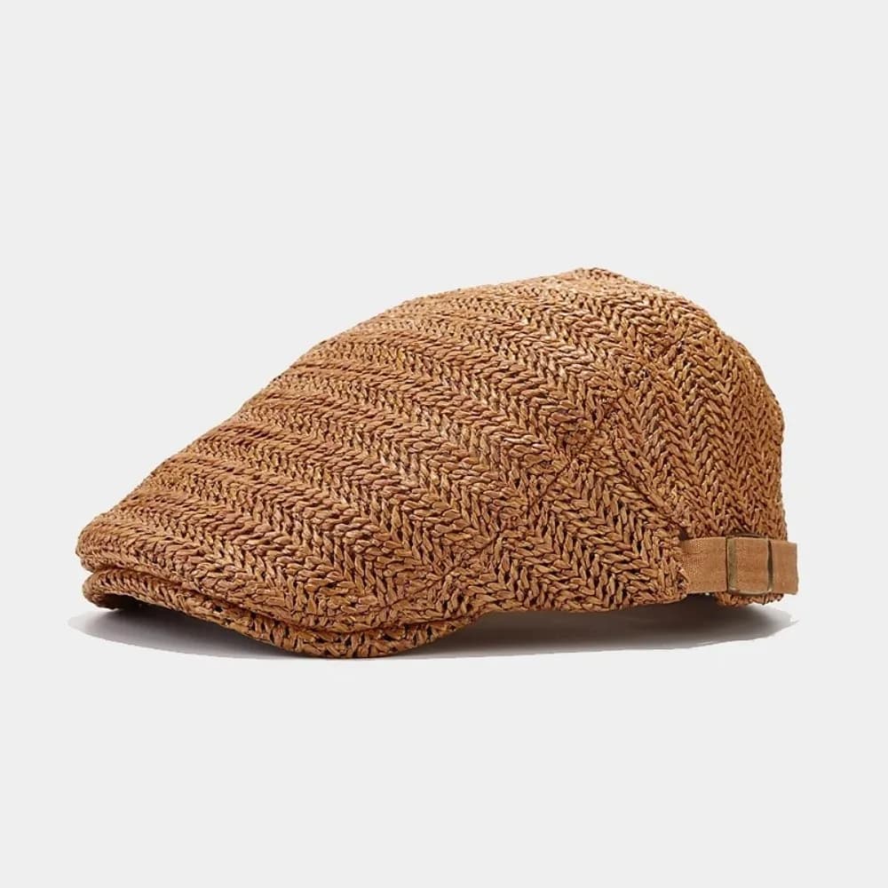 Bérets pour hommes femmes respirant paille printemps été chapeau de soleil artiste peintre béret cha