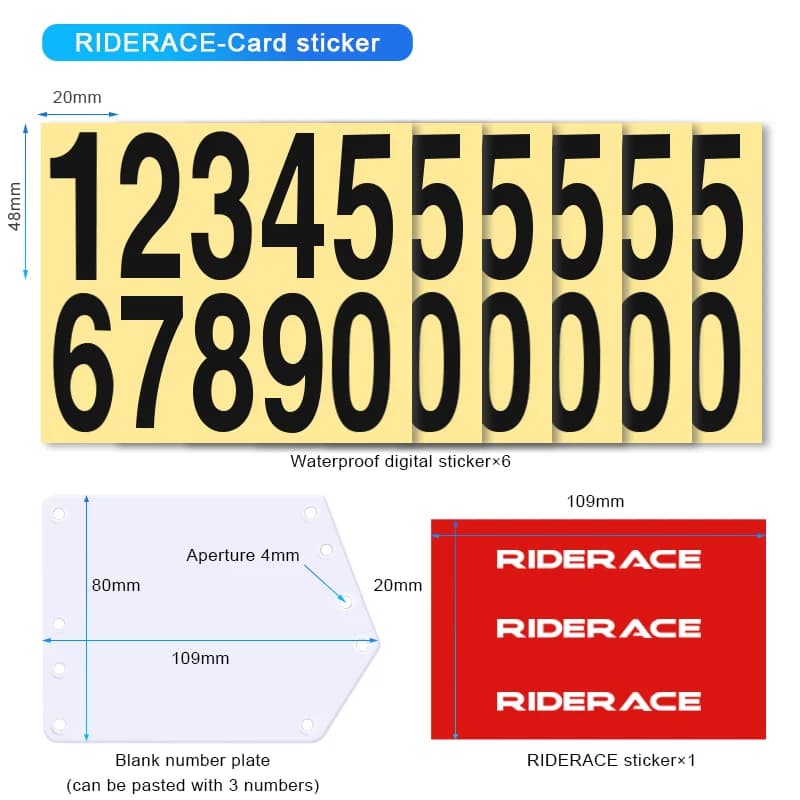 RIDERACE vélo Triathlon course plaque d'immatriculation support de montage pour vélo cyclisme numéro