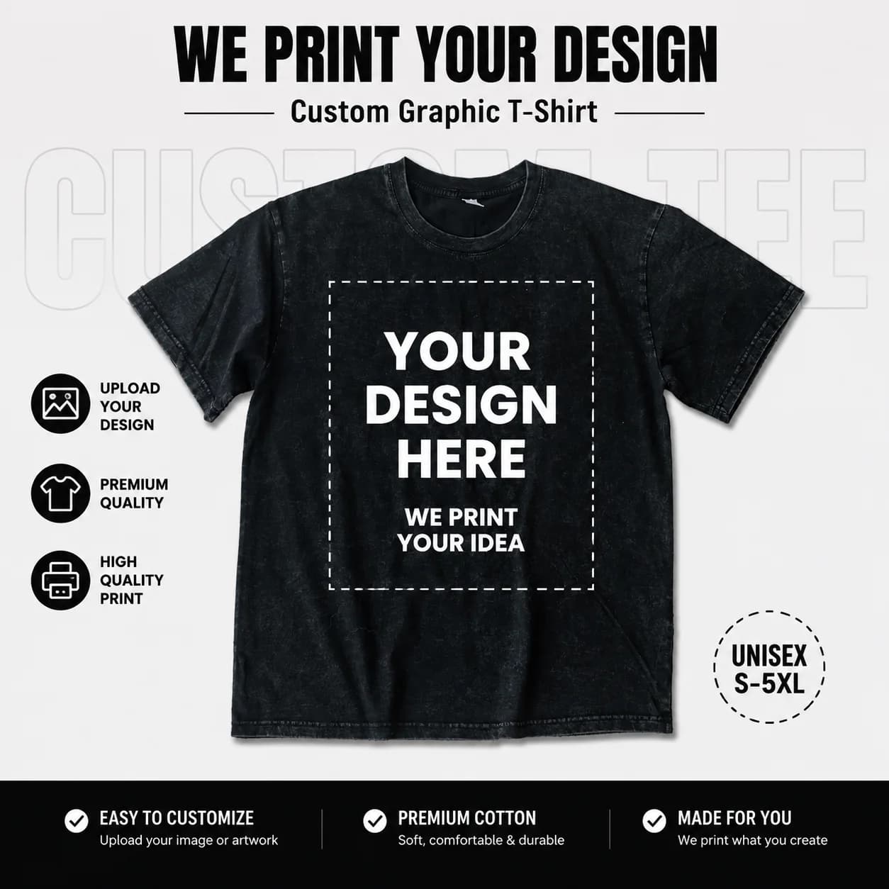 T-shirt personnalisé, personnalisez votre design, impression graphique, tee-shirt photo DIY, tee-shi