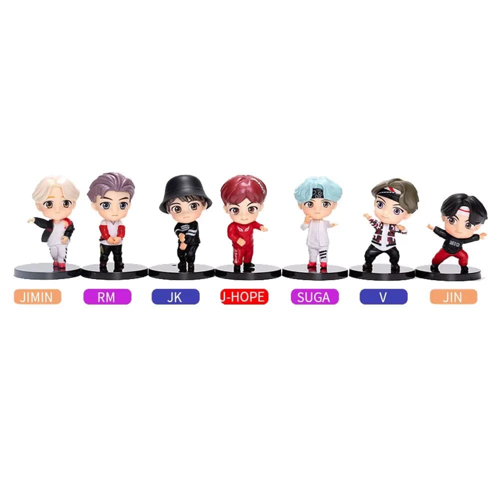 Figurines d'action Bangtan Boys, lot de 7, collection de modèles de jouets, Rm Jin Suga Jhope Jimin 