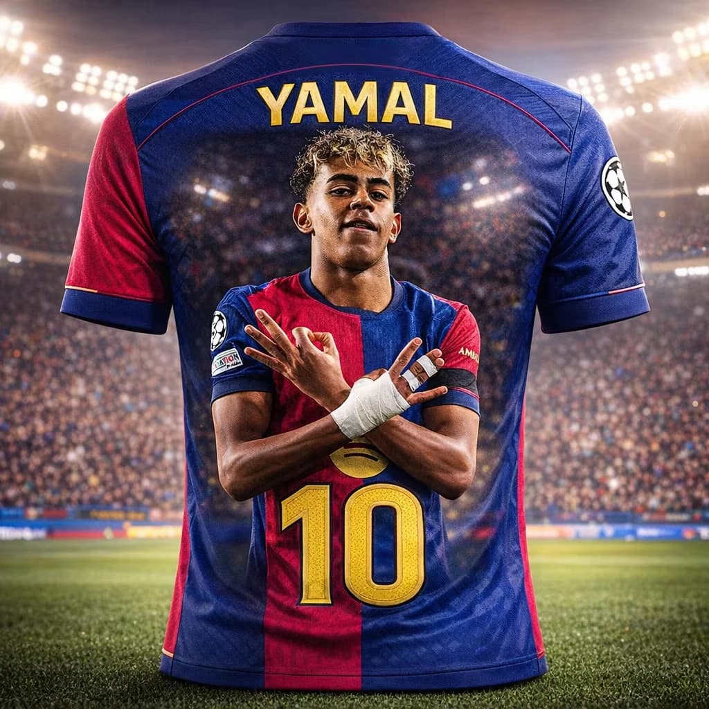 # 10 T-shirts de football du FC Barcelone, pour hommes et femmes, rouge et bleu, à manches courtes, 