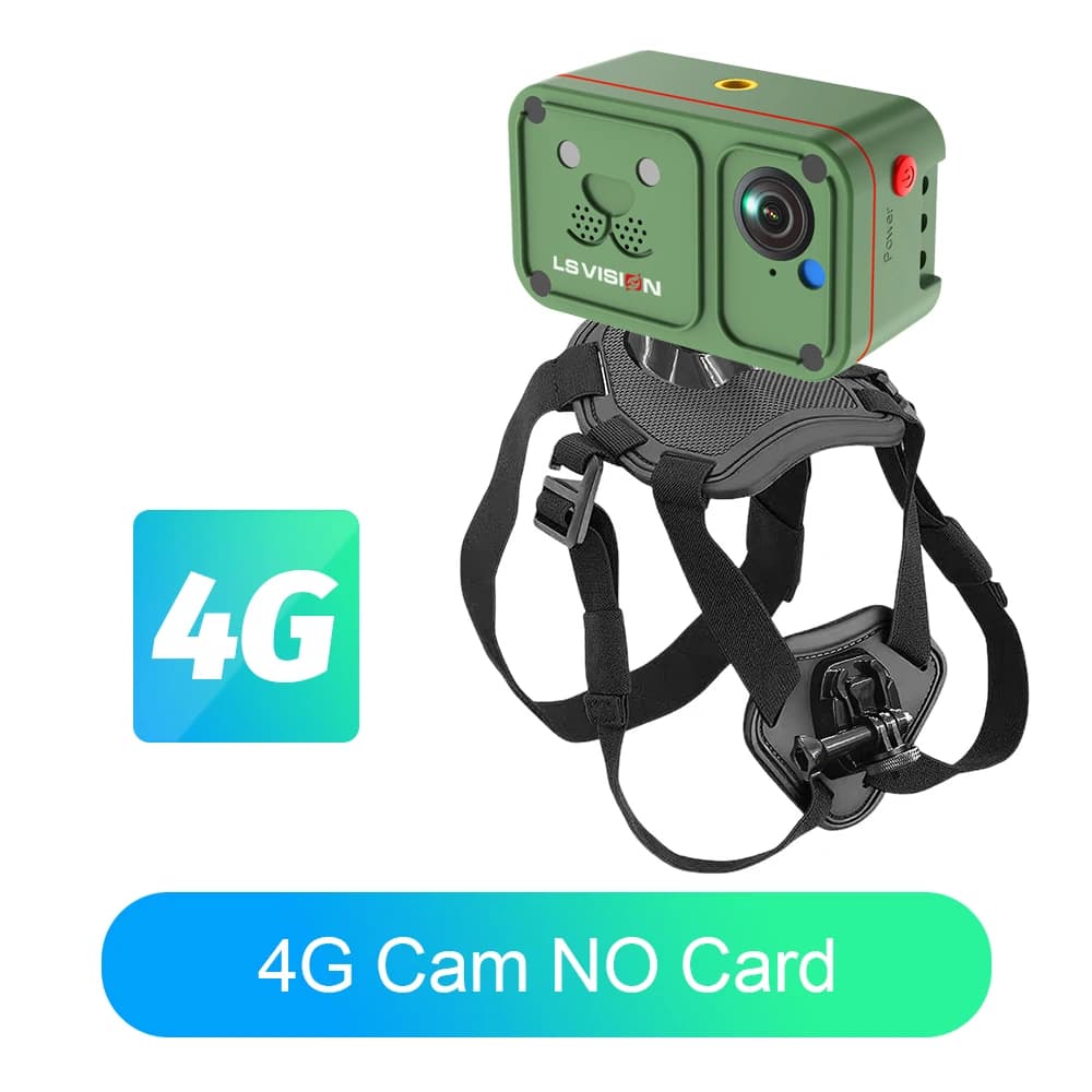 Caméra de collier pour animaux LS VISION, contrôle par application, caméra POV pour animaux 4MP, enr