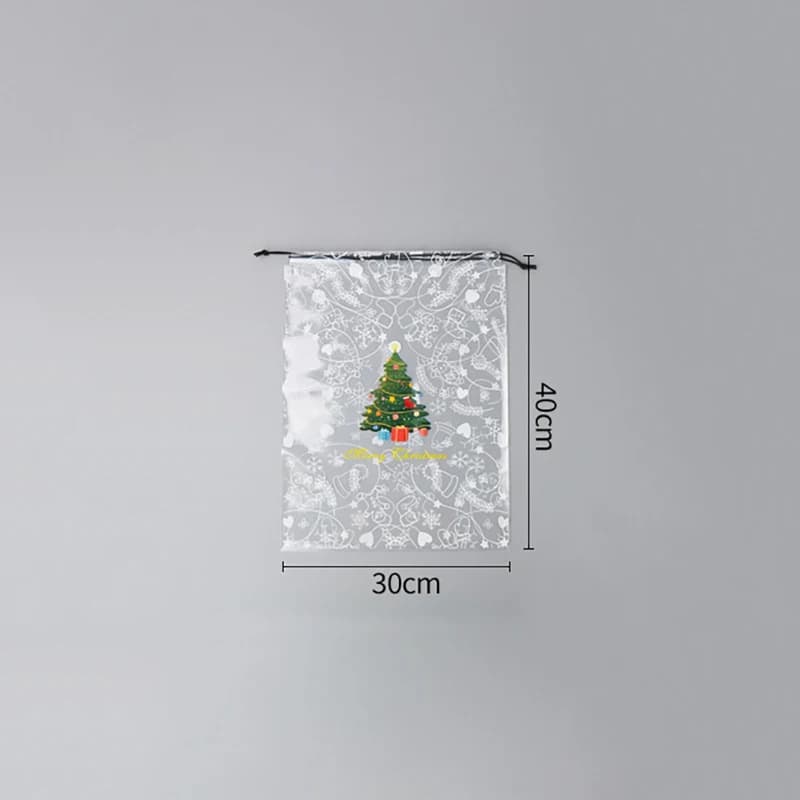 Pochette de rangement de voyage en plastique Transparent de noël, pochette de rangement de voyage en