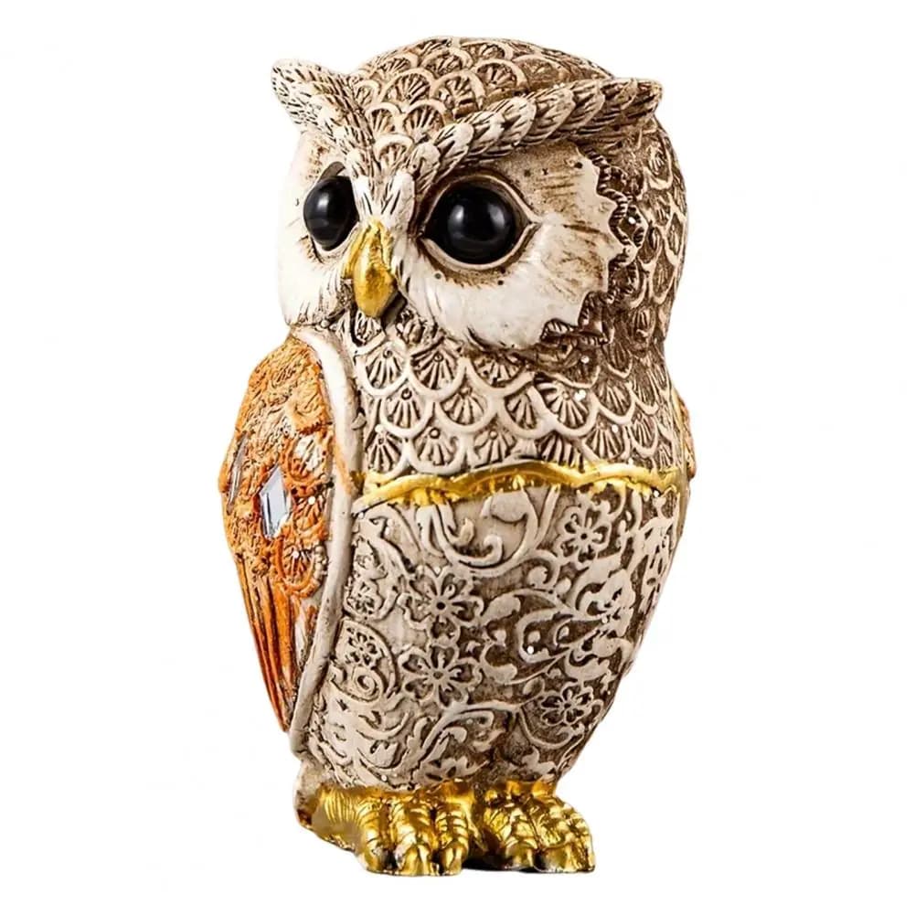 Statue de hibou réaliste, ornement de bureau, Figurine de collection, décoration de maison, accessoi