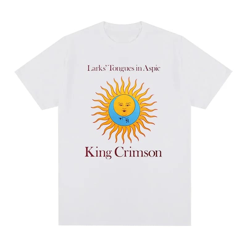 T-shirt en coton imprimé King Crimson Rock Music, nouvelle collection été 2026, pour hommes et femme