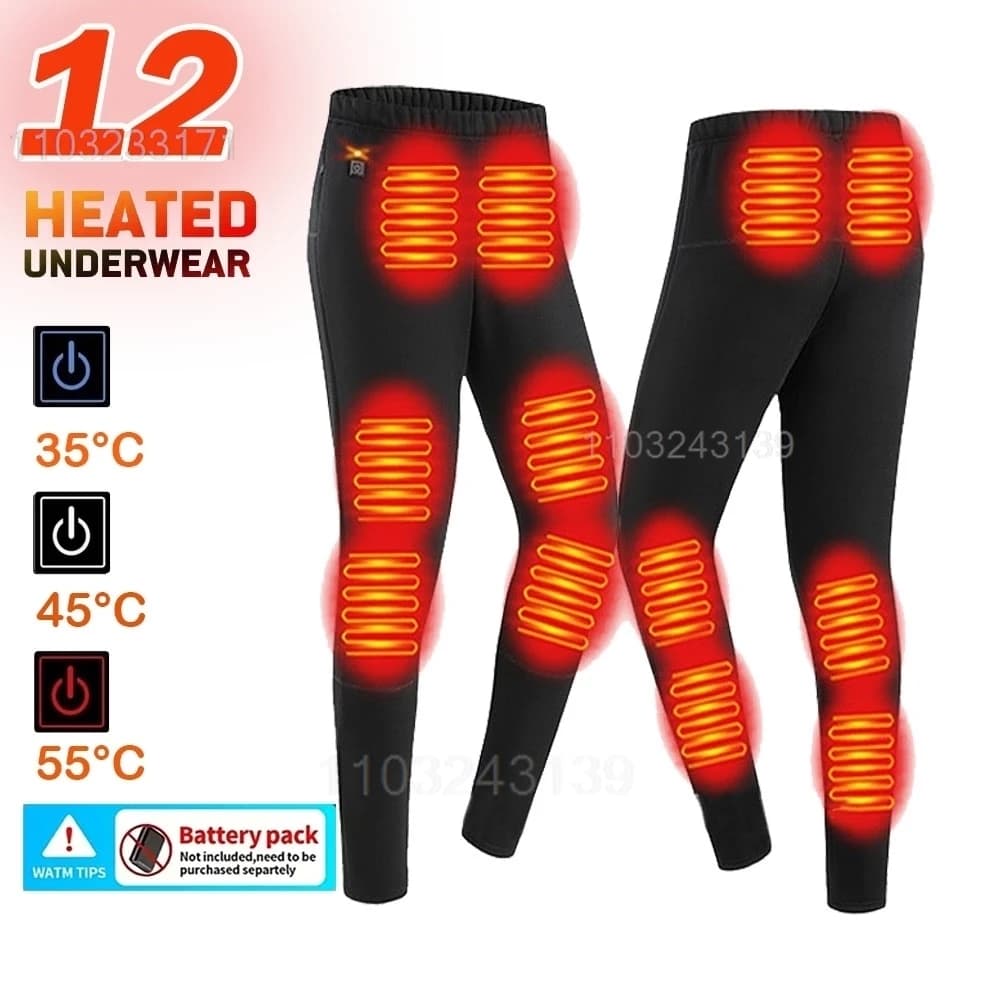 52 zones sous-vêtements chauffants hommes hiver USB sous-vêtements thermiques chauffants électriques