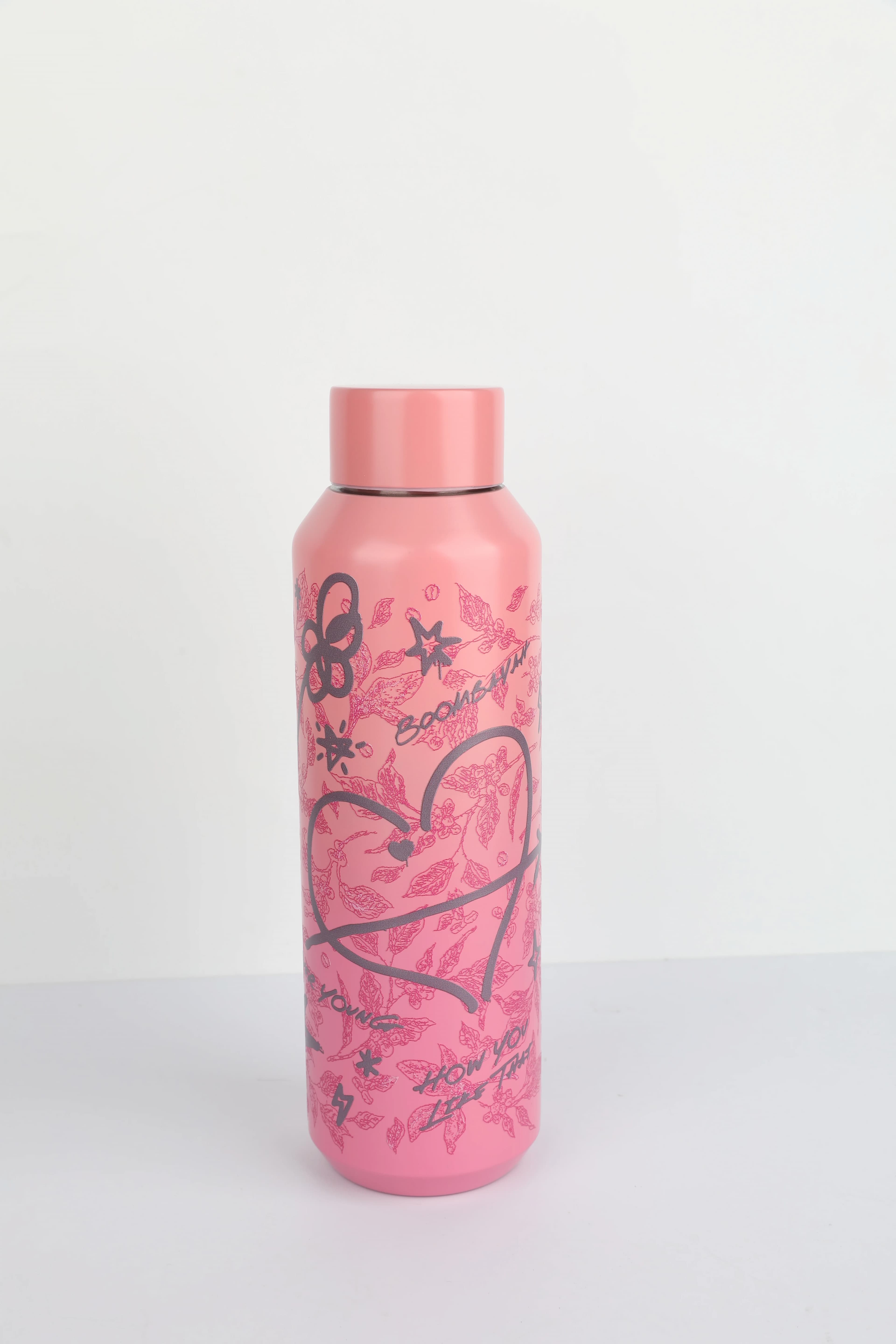 Bouteille d'eau Starbucks Blackpink édition limitée, design doodle cœur et étoile, tasse isotherme s