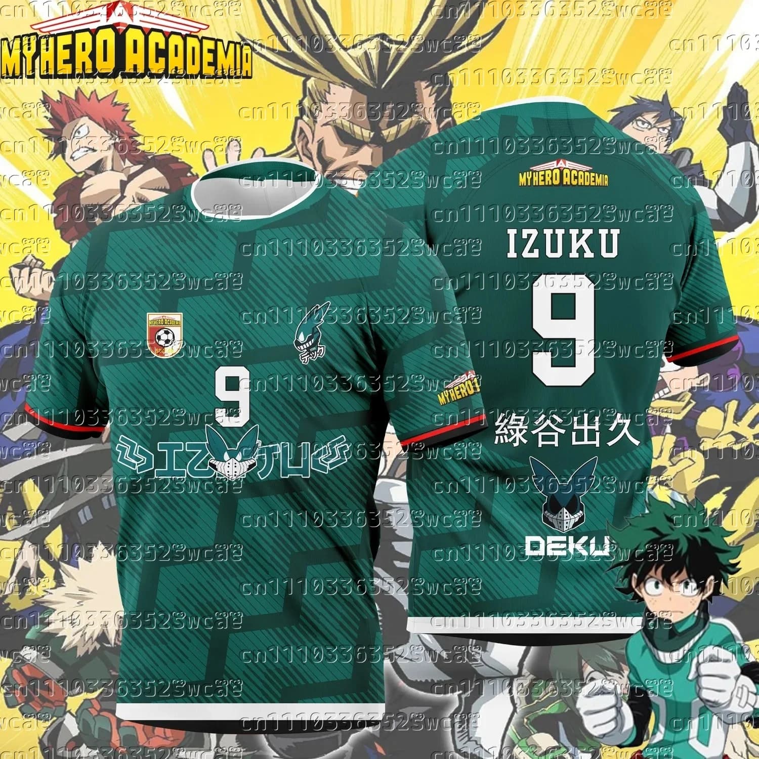 T-shirt surdimensionné d'été à thème My Hero Academia de la marque Bandai, T-shirt pour adulte, Fami