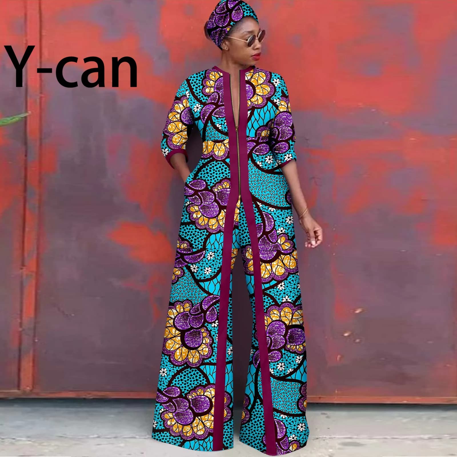 Vêtements Africains pour Femmes, Nouvelle Mode, Veste Longue, Manteau et Pantalon avec Écharpe de Sa