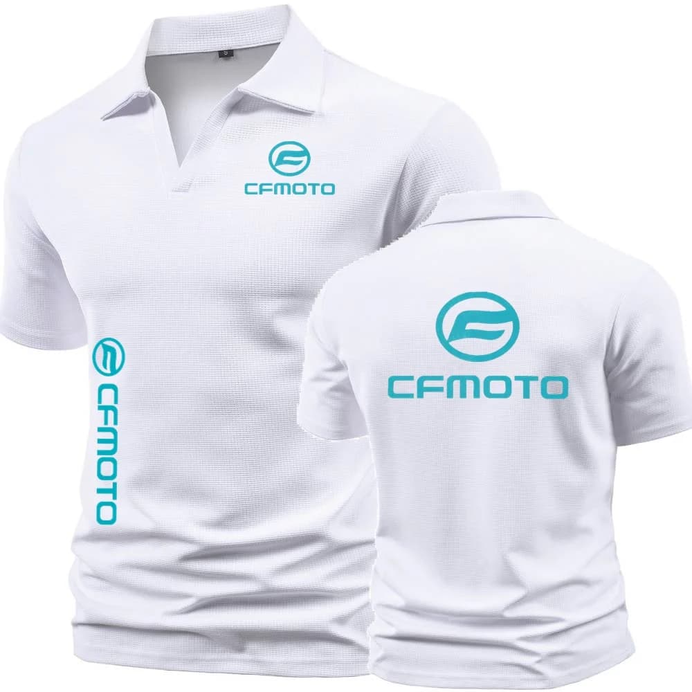 Cfmoto moto Polo hommes revers t-shirt rétro Henley chemises affaires Golf sport à manches courtes t