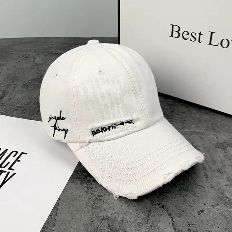 Casquette de baseball vintage délavée pour enfant, style tendance avec broderie de lettres, chapeau 