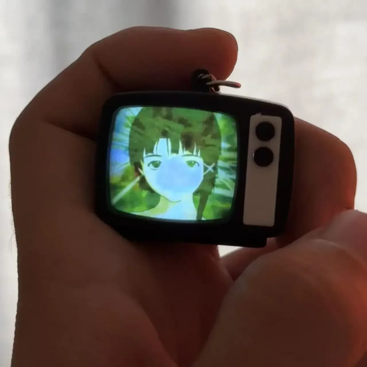 Mini porte-clés TV, anneau, accessoire, pendentif de sac, bijoux Anime, cadeau pour fan de Cosplay