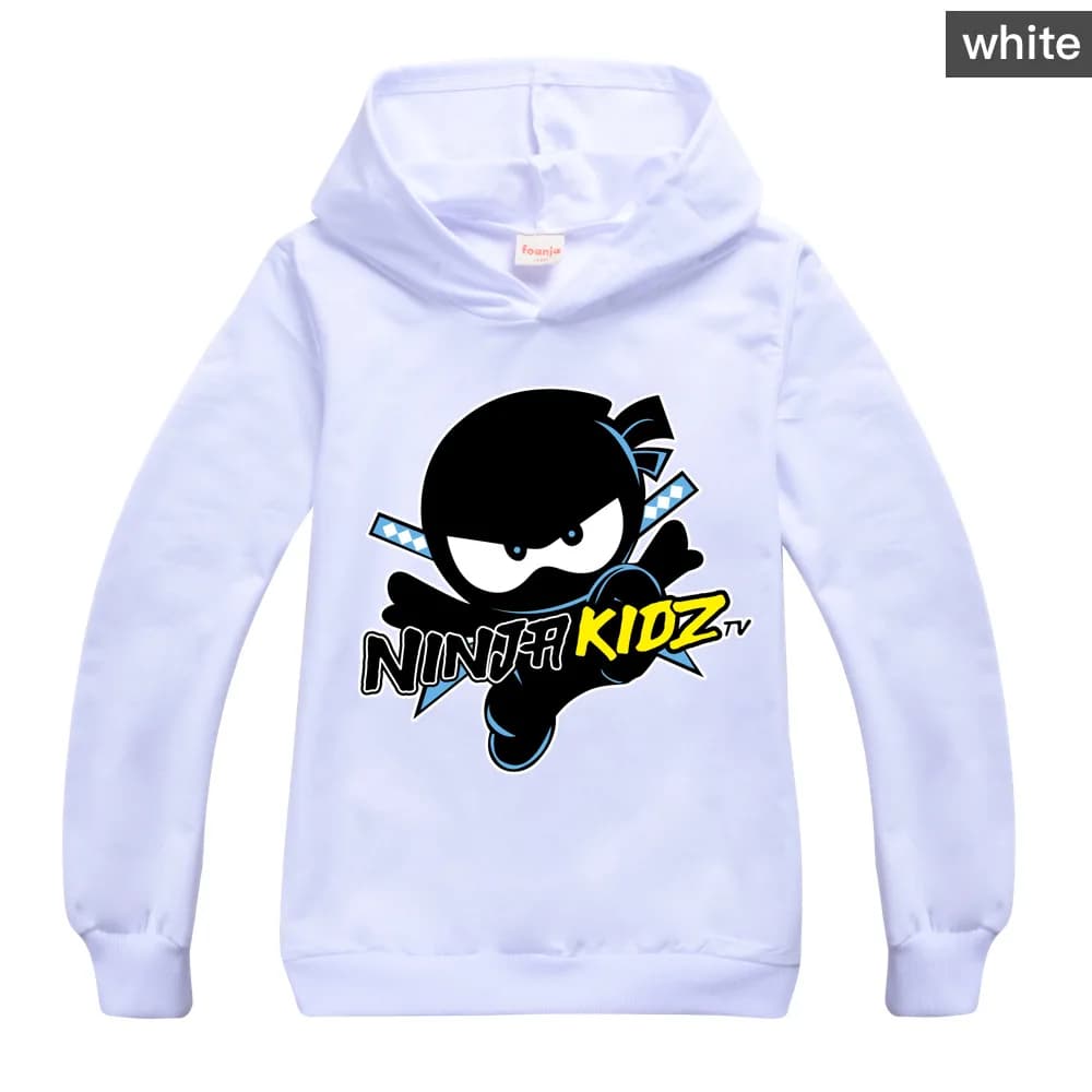 T-shirt à manches longues NINAlbanKIDZ pour enfants, sweats à capuche de dessin animé pour enfants, 