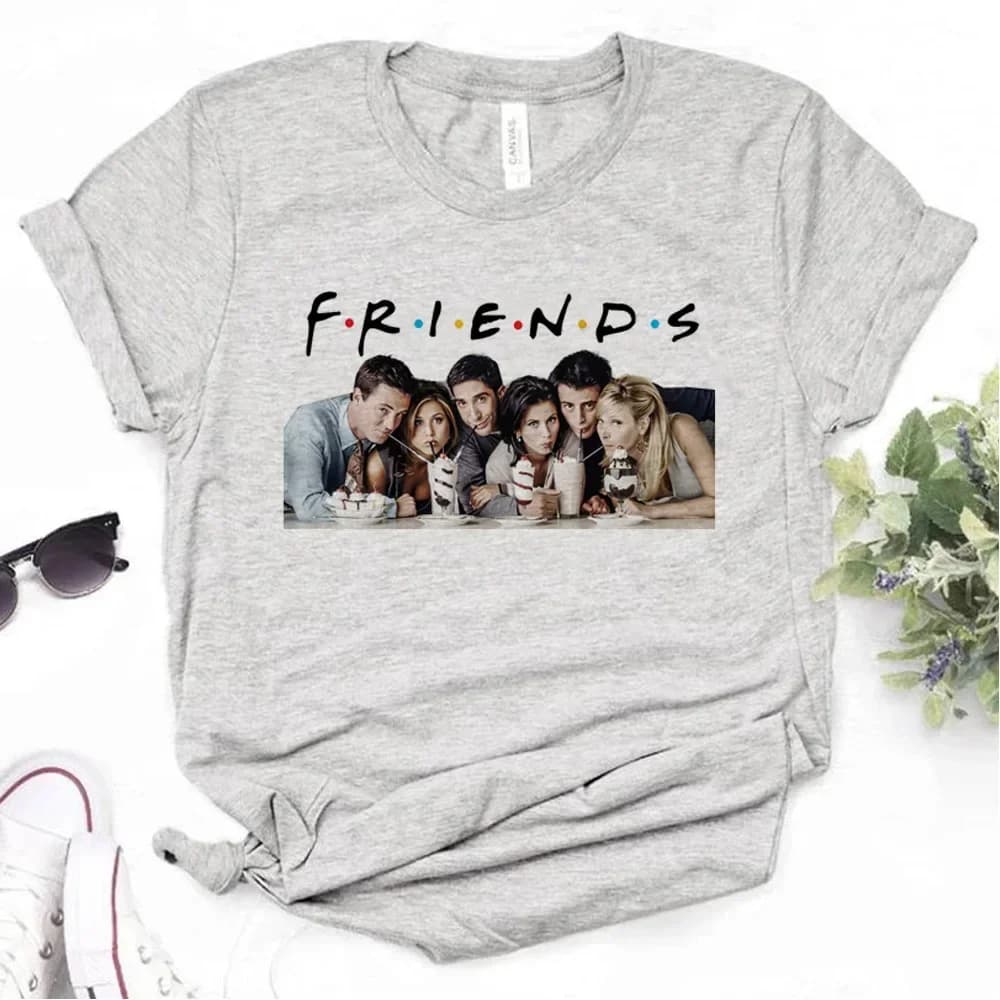 T-shirts fille Designer Streetwear vêtements japonais amis Chandler T-shirts femmes drôle esthétique