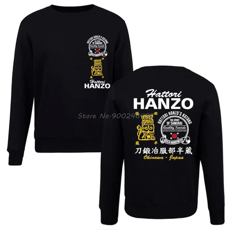 Sweat à capuche Kill Bill Hattori Hanzo Ninja Samurai Katana pour homme, sweat-shirt à col rond, swe