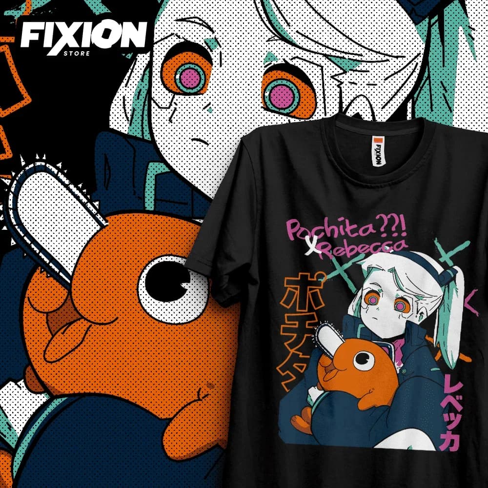 T-shirt pour l'anime Pochita X Rebecca – Mayo [N] # 3 Mange Tee