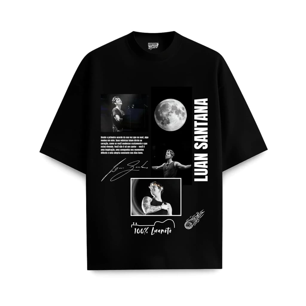 LUAN SANTANA T-shirt graphique hommes femmes surdimensionné Y2k T-shirt rue Hip Hop rappeur chanteur