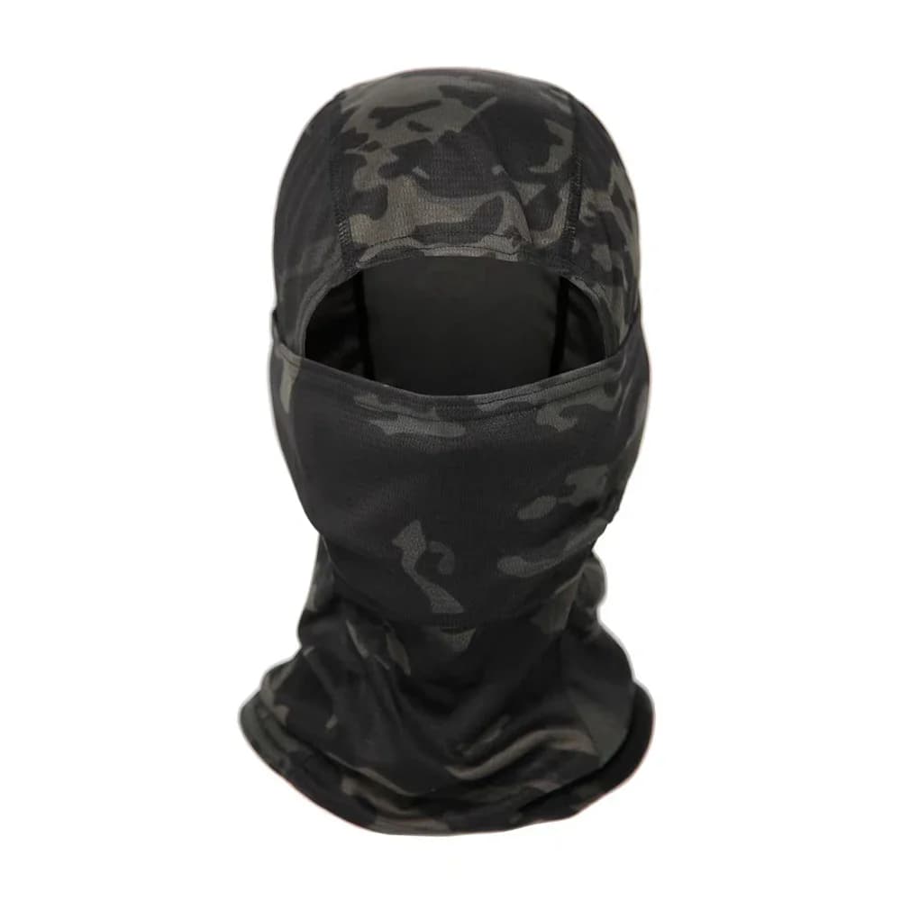 Cagoule tactique élastique respirante en maille, masque intégral anti-vent et anti-UV pour hommes et