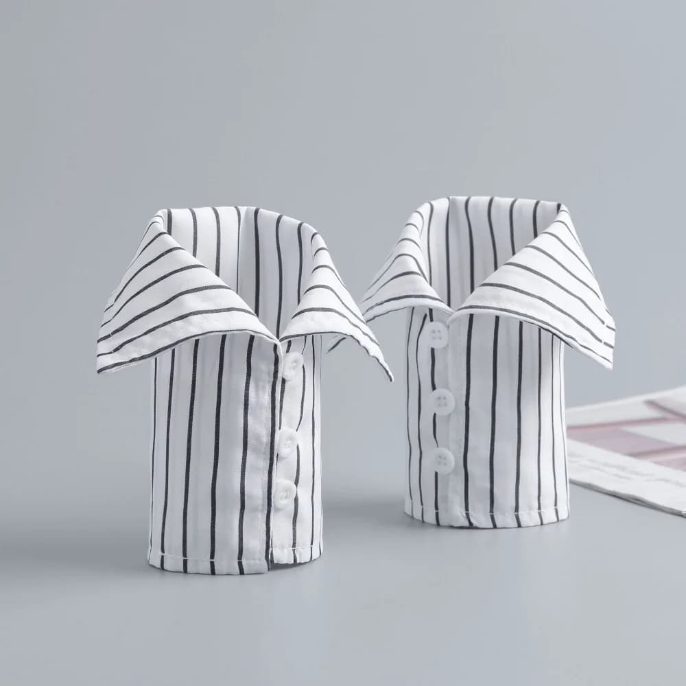 Manches détachables rayées pour femme, faux poignets décoratifs pour vêtements, extensions de manche