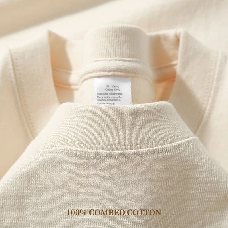 T-shirt Homme Vert Forêt Robuste 400 grammes Coton Pur Américain Manches Courtes Été Décontracté Hau