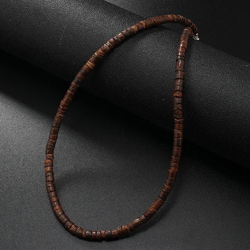 Collier pour hommes nouveau collier Vintage en coquille de noix de coco Turquoise, collier de statio