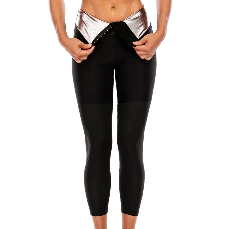 Pantalon amincissant à effet de sueur, vêtement court d'entraînement, leggings de fitness