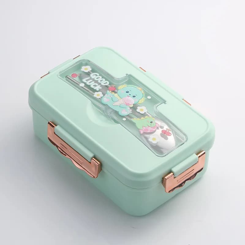 Boîte à déjeuner Bento pour enfants filles, étudiants de dessins animés, dinosaure mignon Kawaii cha