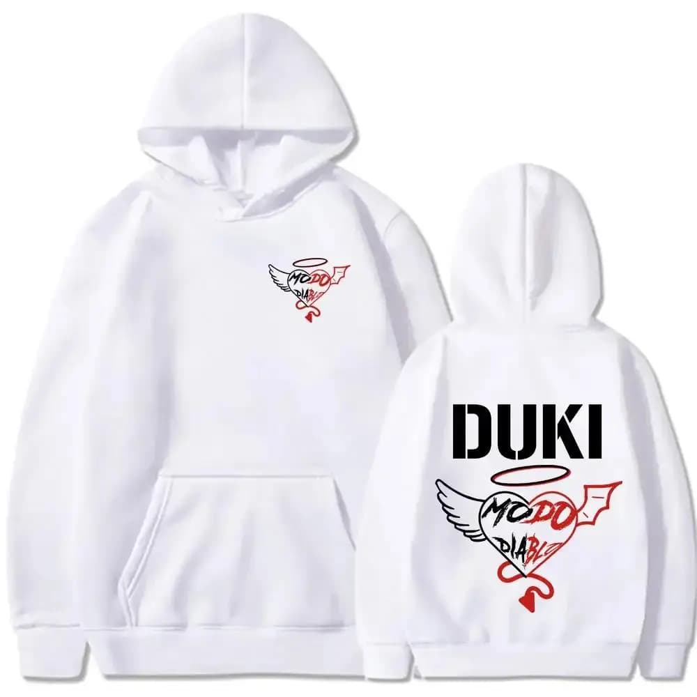 Duki hommes sweat à capuche surdimensionné Hip-hop groupe de Rock chanteur rue décontracté en plein 