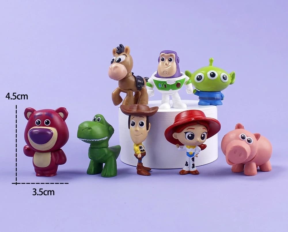 Décoration de gâteau et accessoire de voiture, 8/10 pièces, figurines de dessin animé Toy Story, mod