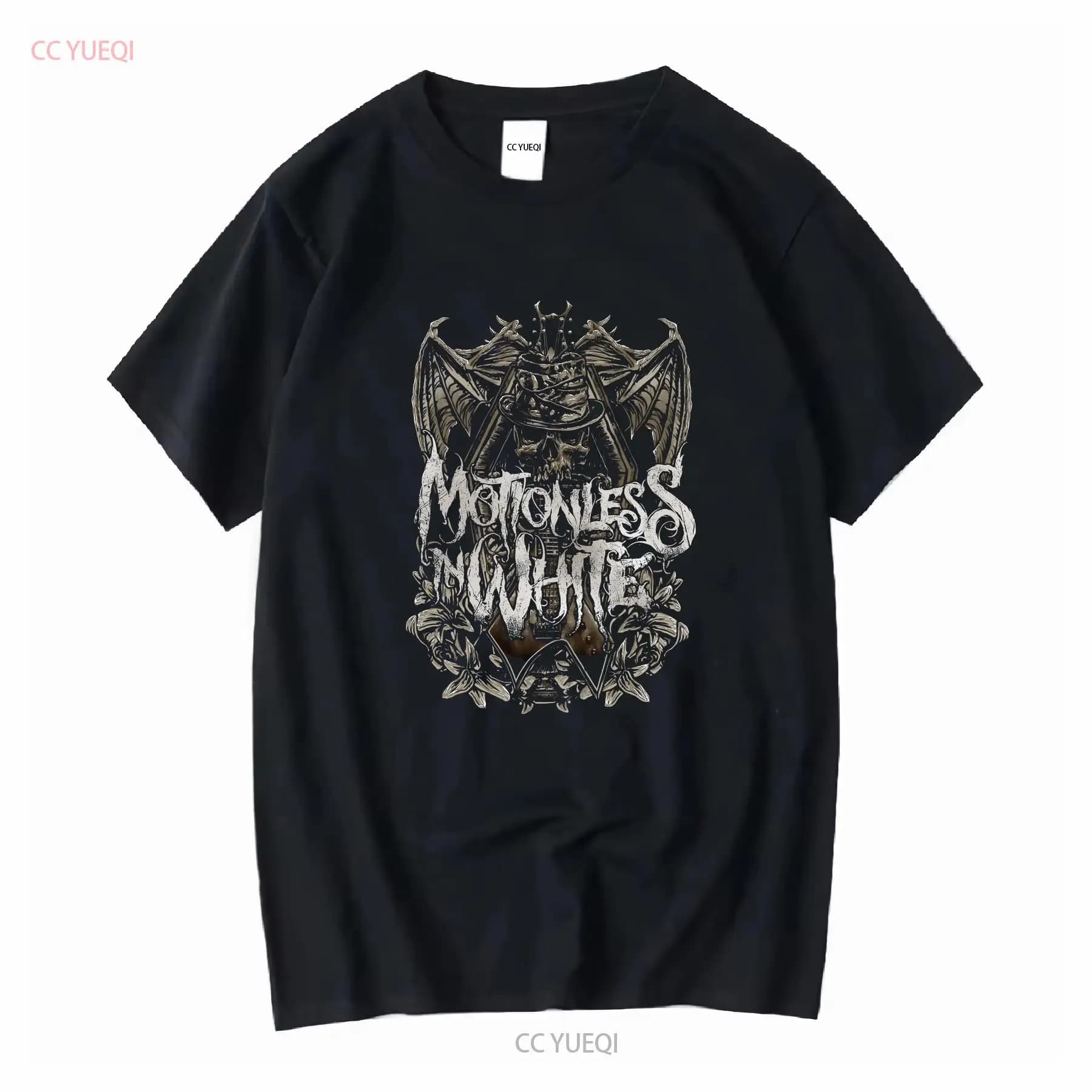 Immobile en blanc noir t-shirt sans étiquette vintage lavé graphique étiré homme élégant unisexe res