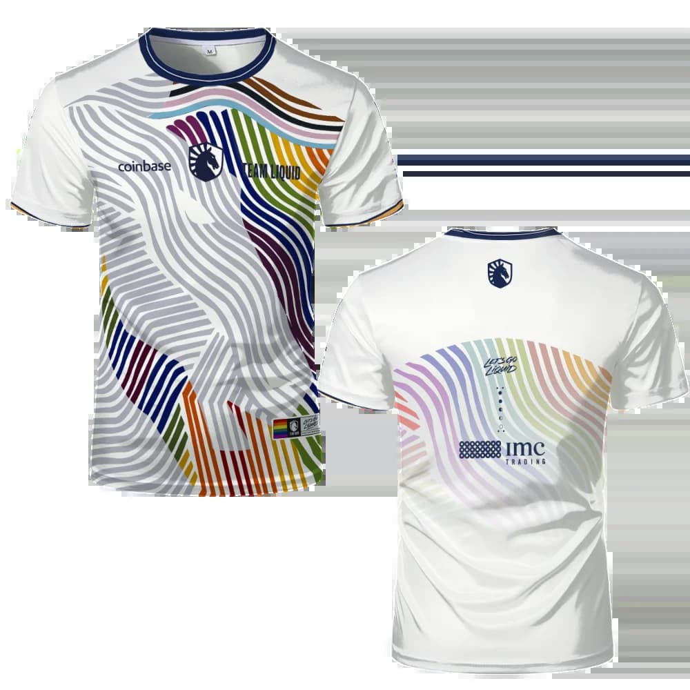 T-shirt de l'équipe liquide pour hommes, uniforme de jeu Esports TL, vêtements de soutien GérUnisex,