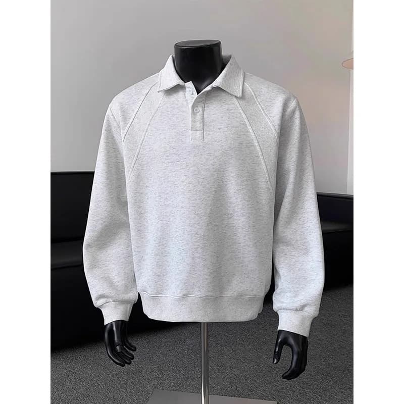 Pull Polo Homme à Empiècements, Silhouette Commuter