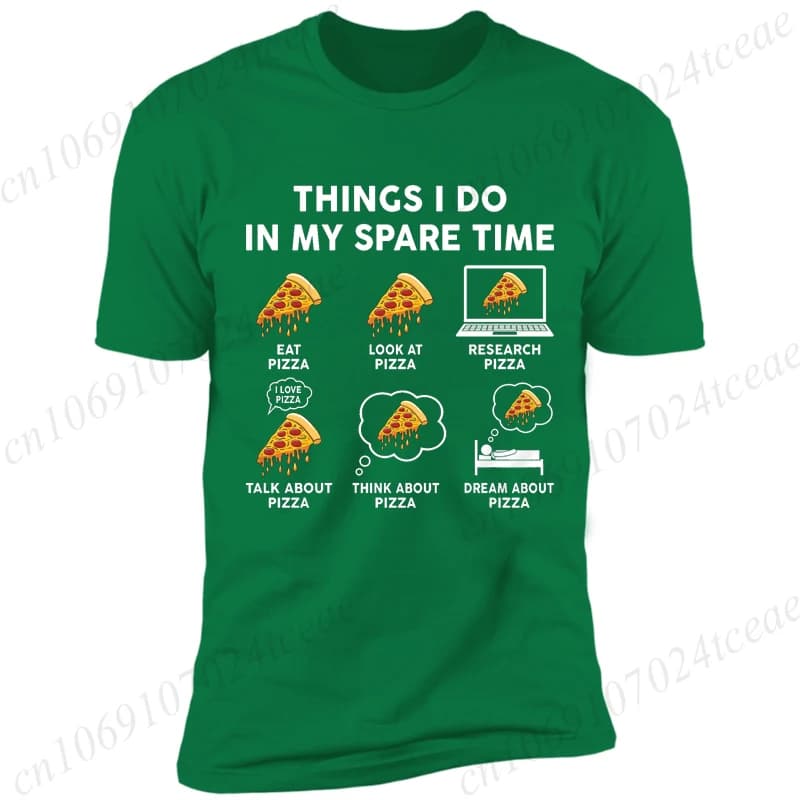 Chemise amateur de pizza pour hommes, T-shirt pour hommes mangeant la pizza pour lui, T-shirt papa m
