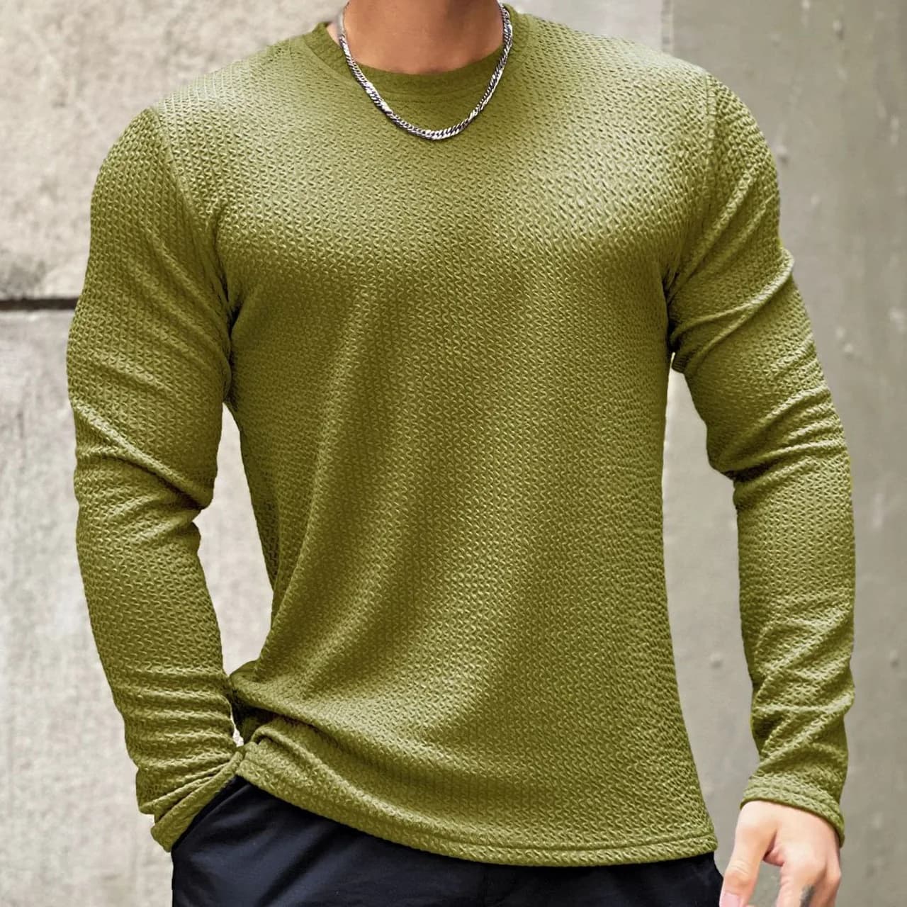 Pulls européens et américains pour hommes, nouvelle mode automne et hiver, haut tricoté à manches lo