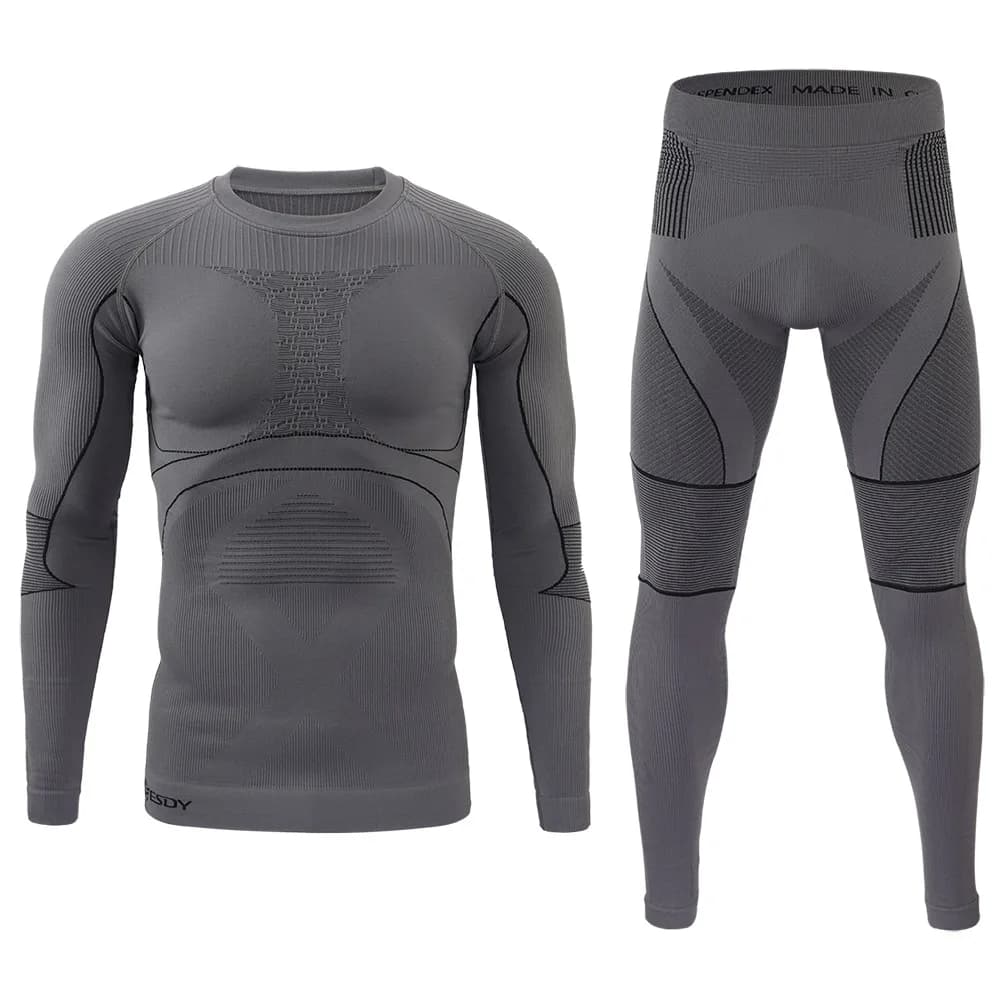 Men Sport Thermal Underwear Suits Outdoor Cycling Compression Sportswear Quick Dry Breathable Clothe