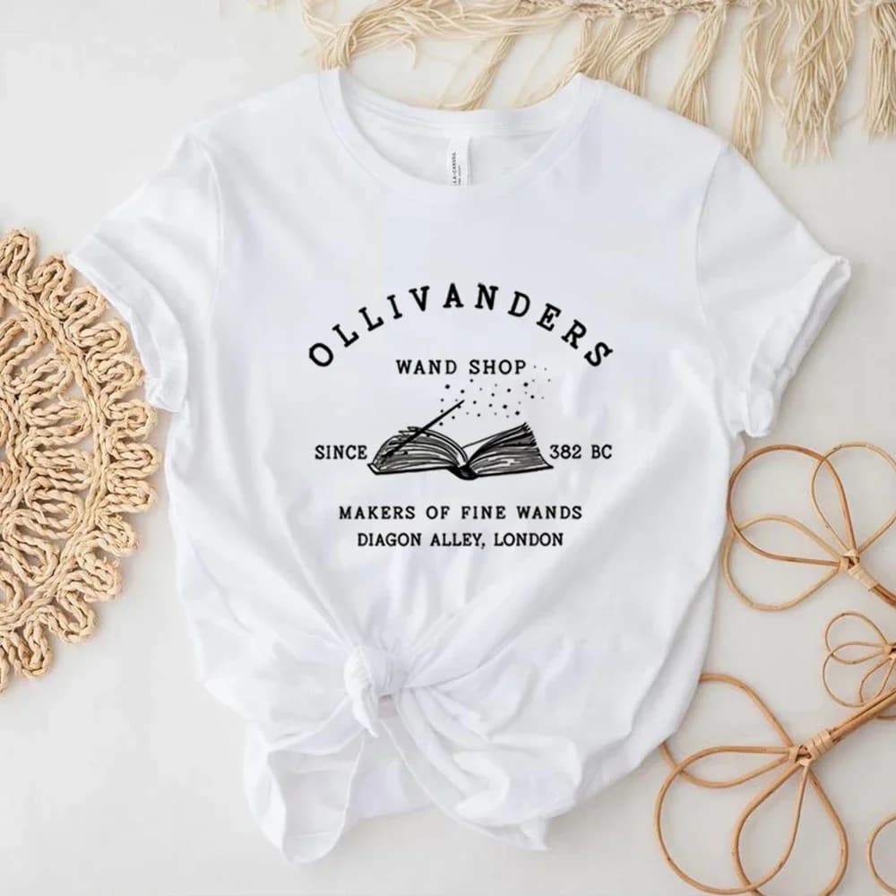 Ollivanders baguette boutique t-shirt assistant magasin de livres chemise HP chemises livre Nerd vêt