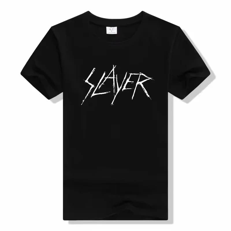 T-Shirt Slayer imprimé mode Streetwear col rond manches courtes T-Shirt coton Rock hauts de haute qu