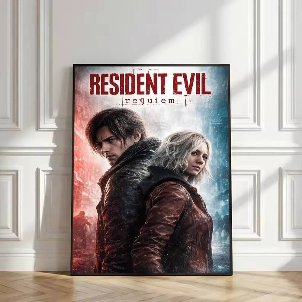 Affiche Leon R-Resident E-Evil 9, décoration murale polyvalente HD imperméable, auto-adhésive, pour 