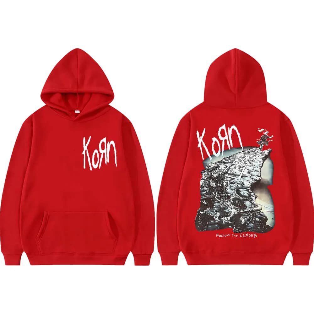 Rock Band Korn Ftl 25 Follow The Leader Merch sweats à capuche mode Vintage sweats à capuche hommes
