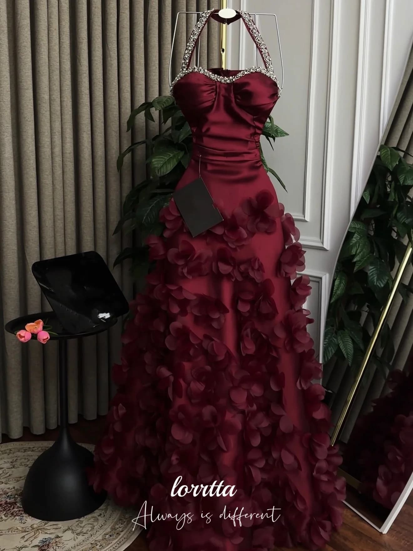 Robe de soirée personnalisée pour invitées de mariage, robes de soirée formelles luxueuses pour femm