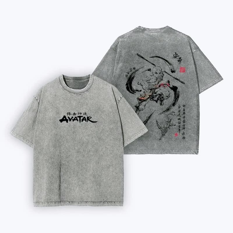 T-shirt Aang, Avatar the Last Airbender - T-shirt unisexe en coton à manches courtes, coupe classiqu