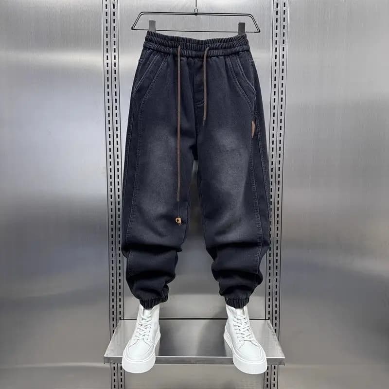 Jean Jogger en Denim Lavé Tendance pour Homme – Collection Printemps/Été – Coupe Ample et Décontract