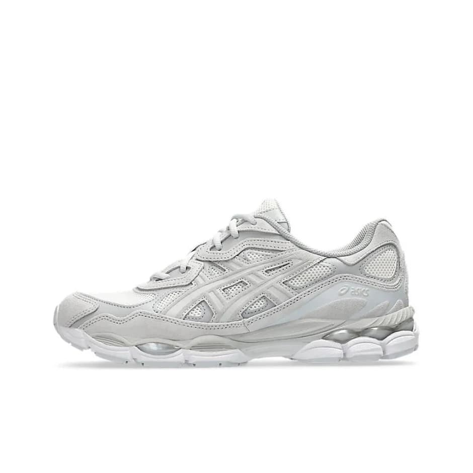 POIZON Asics GEL NYC Chaussures de course décontractées basses unisexe gris blanc 1203A663101