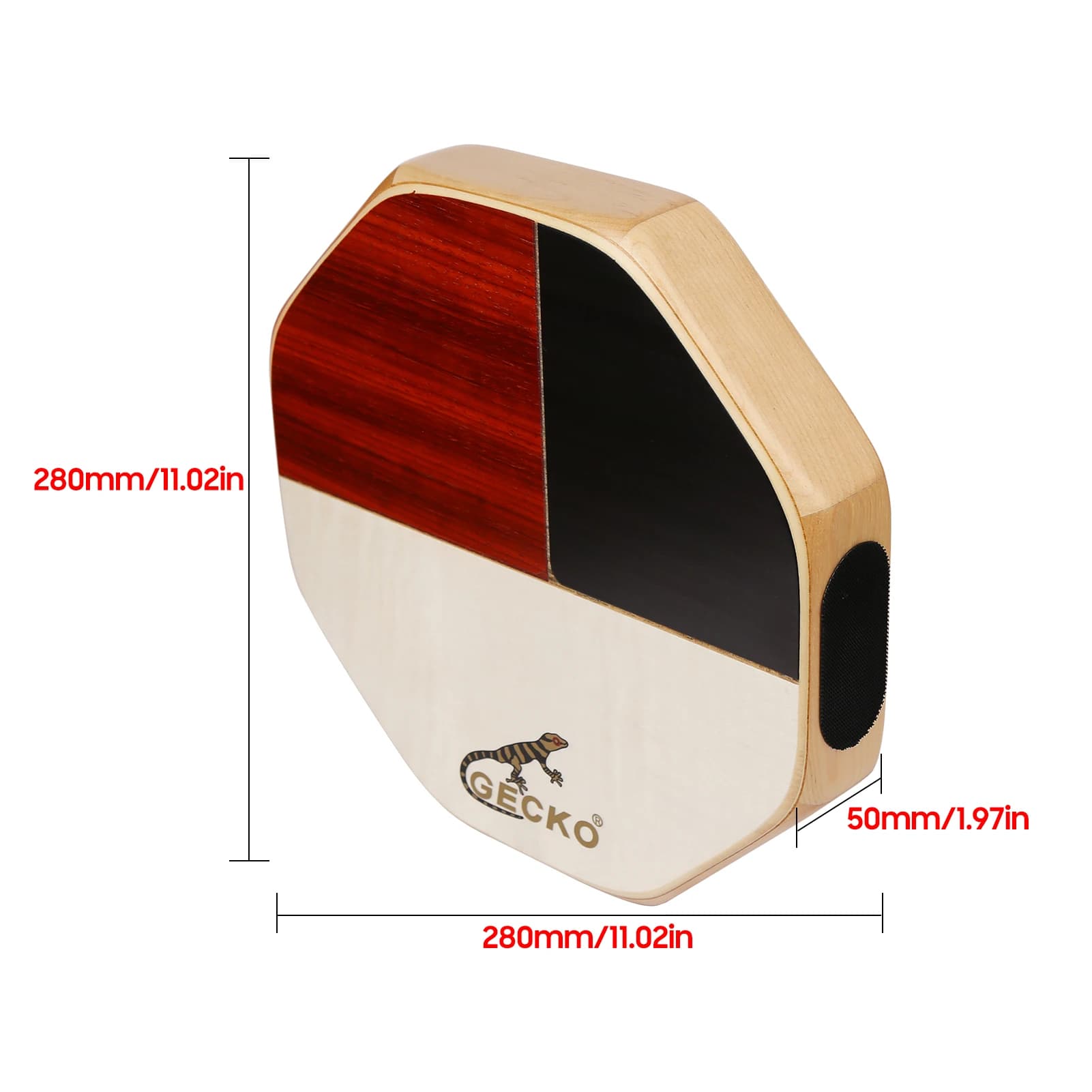 GECKO SD6 Cajon tambour à main Cajon tambour Instrument de Percussion avec sac de transport Portable